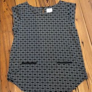 Julie brown nyc black and white blouse